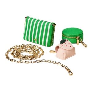 Kate Spade LIMITED EDITION x Target Mini Green Stripe Crossbody Bag Set